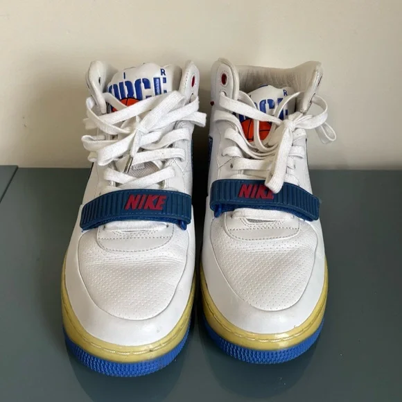 Nike Air Force 1 Mid Supreme Max Air CB Barkley•Size 9•White Blue Red•Rare• - Picture 8 of 16